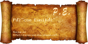Pécse Euniké névjegykártya